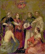 Andrea del Sarto Disput ber die Dreifaltigkeit oil painting